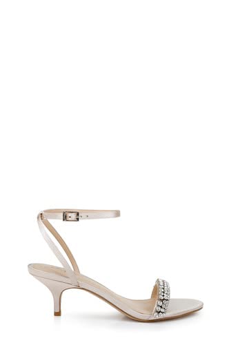 Jewel Badgley Mischka Loren Kitten Heel, Size 6.5, Rose Gold, Model JW4224