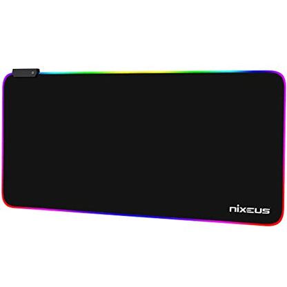 Nixeus Type-X RGB Gaming Mouse Pad, 30.7L x 13.8W inches, Red, Model TYPEX-RGBMP