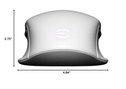 EVGA X12 Wired Gaming Mouse - 8K Dual Sensor, 16,000 DPI, RGB, 8 Buttons, Ambidextrous, White, Model 905-W1-12WH
