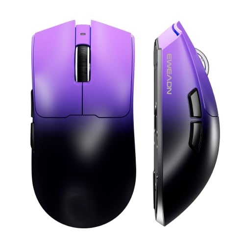 EWEADN S9 Pro Wireless Gaming Mouse  59G Ergonomic Computer Mouse  Triple Modes  8K Polling  26K DPI  PAW3395 Optical Sensor  Kailh Switch  250h Battery Life  Programmable for PC/Win/Mac(Purple)