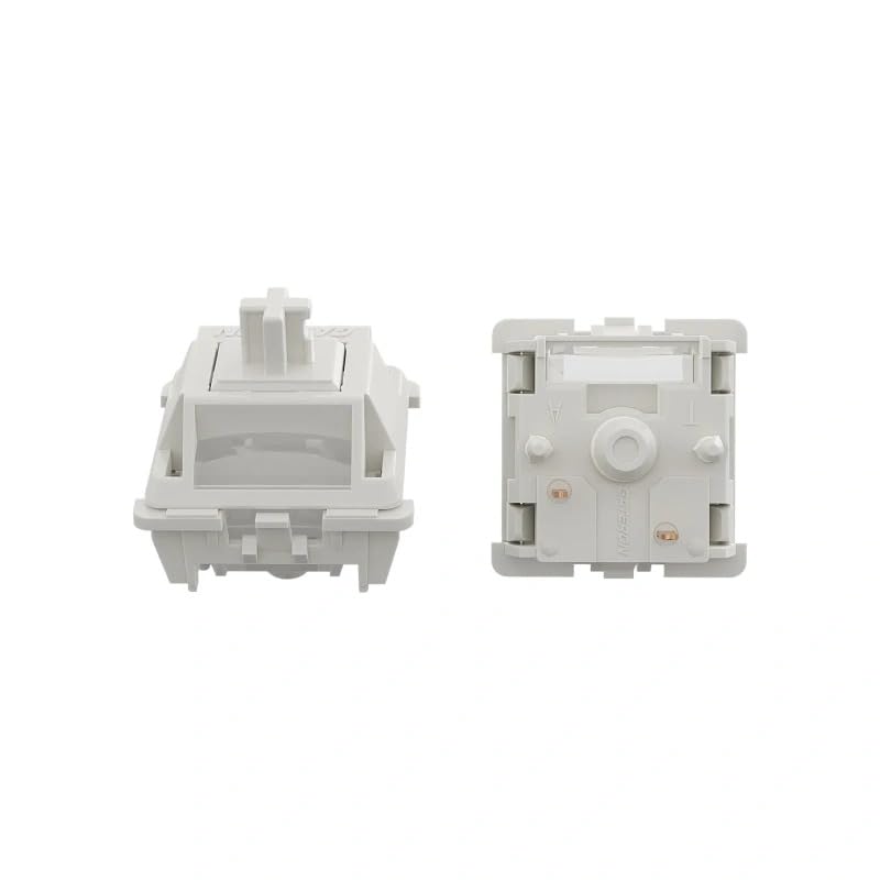 GATERON Smoothie Keyboard Switches Full POM Pre-lubed 40gf Linear RGB LED 5 Pin 22mm Dual-Stage Spring Key Switches for MX Mechanical Keyboard(108PCS)