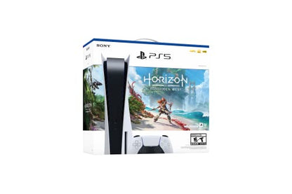 PlayStation PS5 Console - Horizon Forbidden West Bundle, White, Model 1000032000