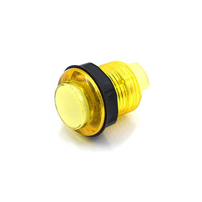 Arcity 8 Pcs Arcade LED Push Buttons - Multi-Colored, 6x30mm & 2x24mm with Built-in Microswitch for DIY Arcade Machine