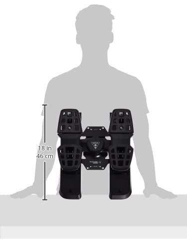 Turtle Beach VelocityOne Universal Rudder Pedals - Smooth Rudder Axis, Adjustable Brakes, Black, Model TBS-0718-05 for Windows & Xbox