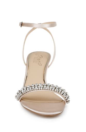 Jewel Badgley Mischka Loren Kitten Heel, Size 6.5, Rose Gold, Model JW4224