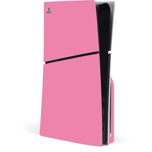 Skinit Decal Gaming Skin Compatible with PS5 Slim Disk Console - Smart Cover Pink Design