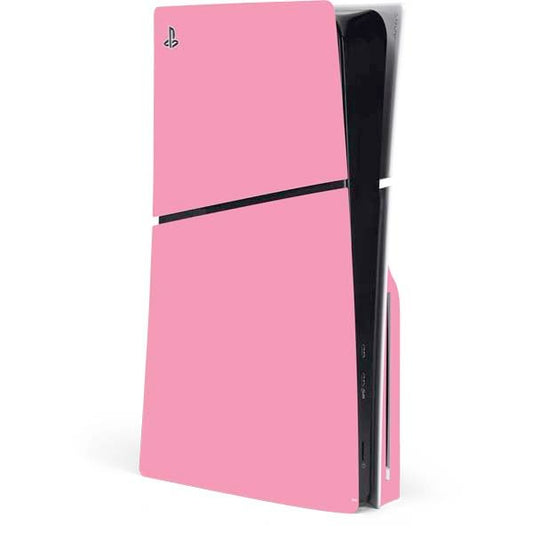 Skinit Decal Gaming Skin Compatible with PS5 Slim Disk Console - Smart Cover Pink Design