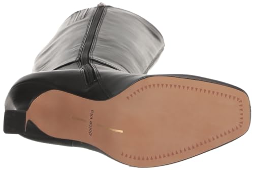 Dolce Vita GYRA Black Leather Heels, Size 6.5 - Stylish and Comfortable Footwear