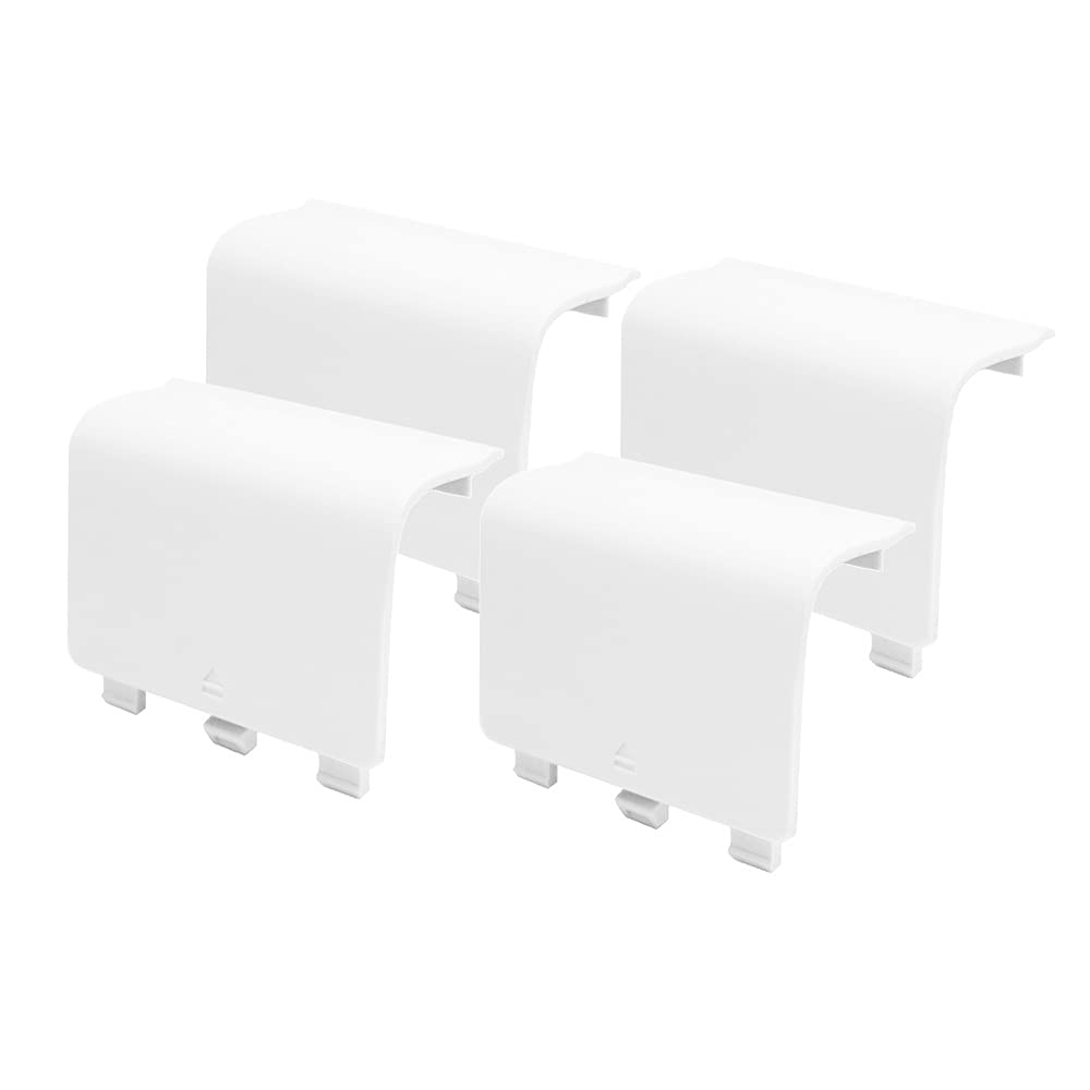 KELIFANG Replacement Battery Cover Door Compatible with Xbox One  One S  One X Controller  Battery Back Shell Repair Part Compatible with Xbox Wireless Controller (4 Pack  White)
