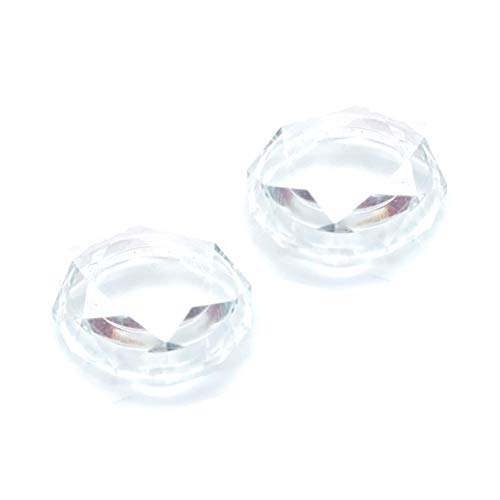 BelugaDesign Clear Crystal Thumb Grips | Compatible with Nintendo Switch Standard Lite OLED | Glitter Transparent Button Cap, Jo