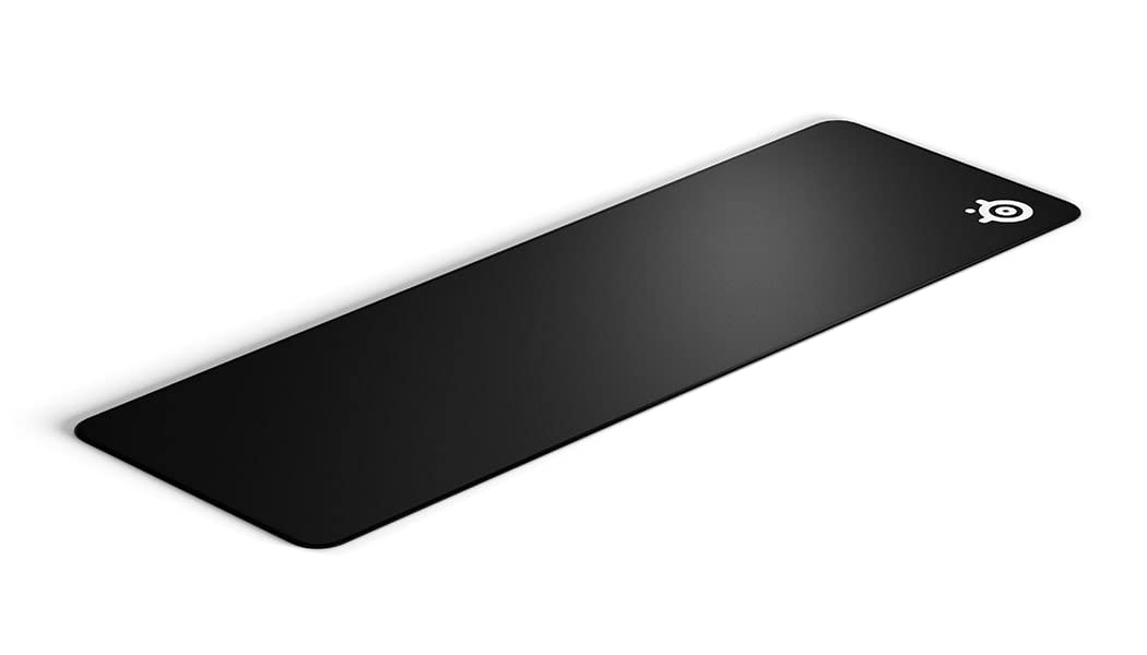 SteelSeries QcK Edge XL Gaming Mouse Pad - Black, Stitched Edge, Optimized for Gaming Sensors, Model 63824