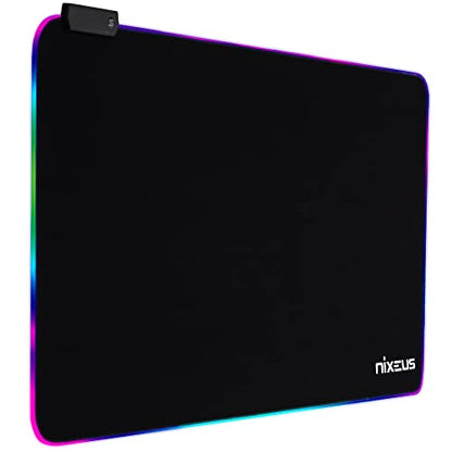 Nixeus Type-X RGB Gaming Mouse Pad, 30.7L x 13.8W inches, Red, Model TYPEX-RGBMP