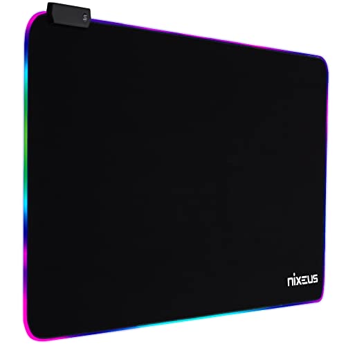 Nixeus Type-X RGB Gaming Mouse Pad, 30.7L x 13.8W inches, Red, Model TYPEX-RGBMP