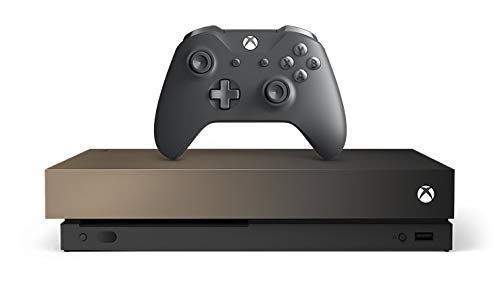 Microsoft Xbox One X 1TB Solid State Drive Limited Edition Gold Rush Gaming Console with Wirless Controller - Native 4K - HDR - Enhanced by Scorpio CPU and Fast SSD (Renewed)