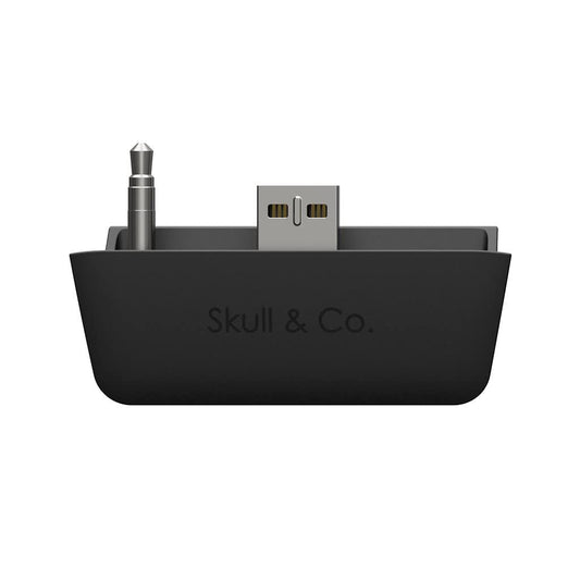 Skull & Co. AudioBox: Bluetooth 5.0 Wireless Audio Transmitter Adapter Low Latency for Xbox (XB1/XSX/XSS/fine design2) Controllers- Black