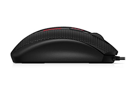HP Omen X9000 Wired USB Gaming Mouse - 400-8200 DPI, Optimized Mechanical Switches, Customizable Buttons, Black
