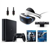 Restored Vr Headset Playstation Camera Ps4 Slim 500Gb Console Vr Game Disc Driveclub Uncharted 4 (Refurbished)