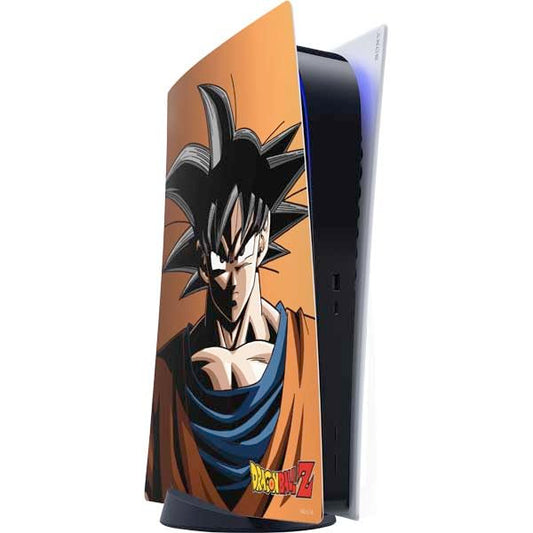 Skinit Decal Gaming Skin Compatible with PS5 Digital Edition Console - Officially Licensed Dragon Ball Z Goku Portrait Design