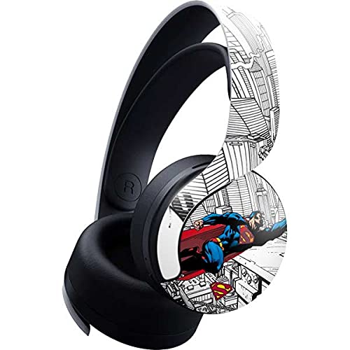Skinit Decal Gaming Skin Compatible with Pulse 3D Wireless Headset for PS5 - Officially Licensed DC Comics Superman Flying Over City Pose Design