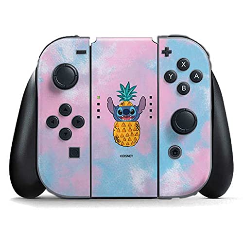 Skinit Decal Gaming Skin Compatible with Nintendo Switch (2017-2021) Joy-Con Controller - Officially Licensed Disney Lilo and Stitch Pineapple Stitch Design