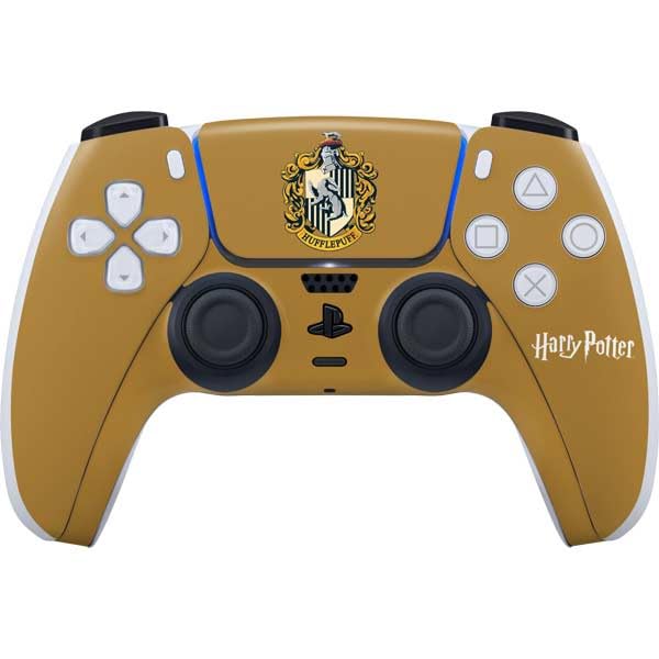 Skinit Decal Gaming Skin Compatible with PS5 Controller - Officially Licensed Wizarding World Harry Potter Hufflepuff House Crest Design