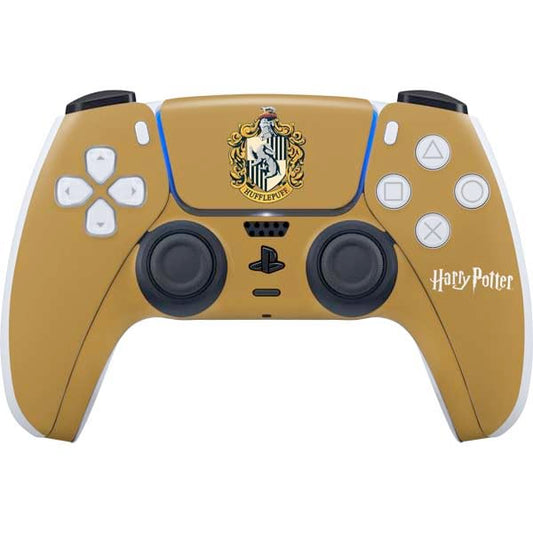 Skinit Decal Gaming Skin Compatible with PS5 Controller - Officially Licensed Wizarding World Harry Potter Hufflepuff House Crest Design