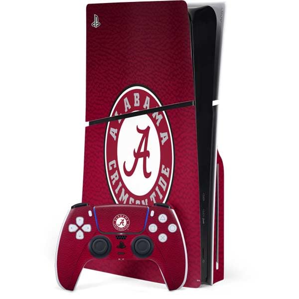 Skinit Decal Gaming Skin Compatible with PS5 Slim Disk Bundle - Officially Licensed University of Alabama University Seal Design