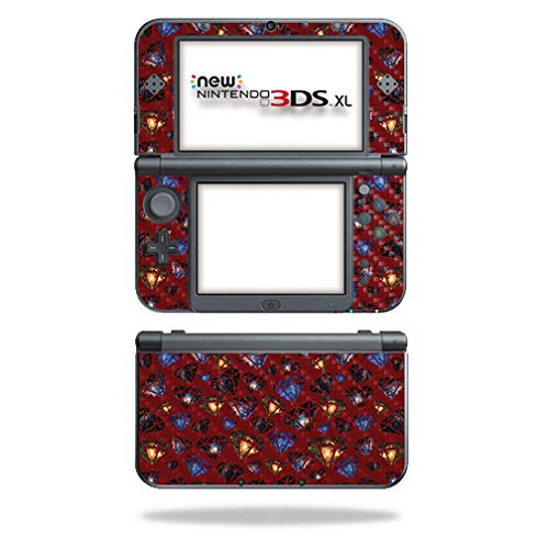 MightySkins Carbon Fiber Skin for Nintendo New 3DS XL (2015) - Diamond Galaxy | Protective  Durable Textured Carbon Fiber Finish | Easy to Apply  Remove  and Change Styles | Made in The USA
