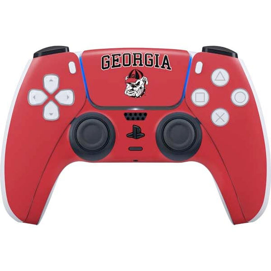 Skinit Decal Gaming Skin Compatible with PS5 Controller - Officially Licensed University of Georgia Bulldogs Logo Design