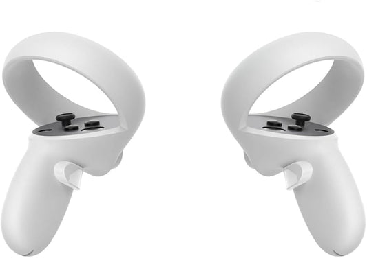 Left+Right Controller for Meta Quest 2 - White, Ergonomic Design, Precision Control, Gaming Accessory Pair