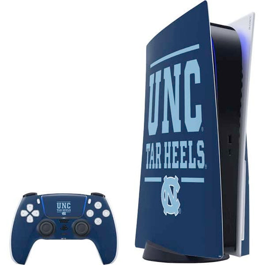 Skinit Decal Gaming Skin Compatible with PS5 Bundle - Officially Licensed University of North Carolina University of Tar Heels Design