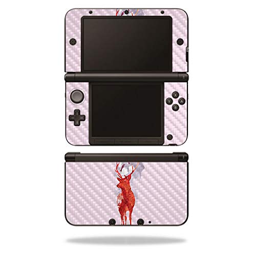 MightySkins Carbon Fiber Skin for Nintendo 3DS XL Original (2012-2014) - Domestic Deer | Protective  Durable Textured Carbon Fiber Finish | Easy to Apply  Remove  and Change Styles | Made in The USA