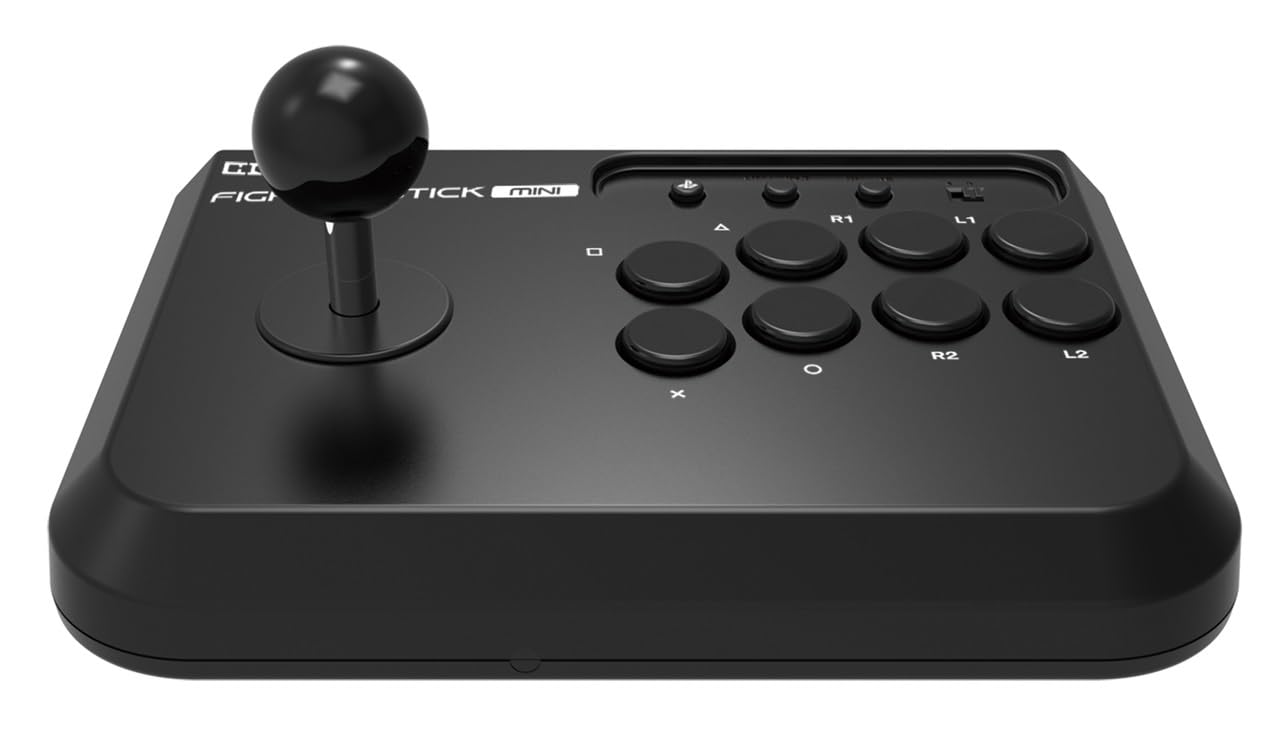 HORI PlayStation 4 Fighting Stick Mini - Black, Compact Design, Model 4961818025127