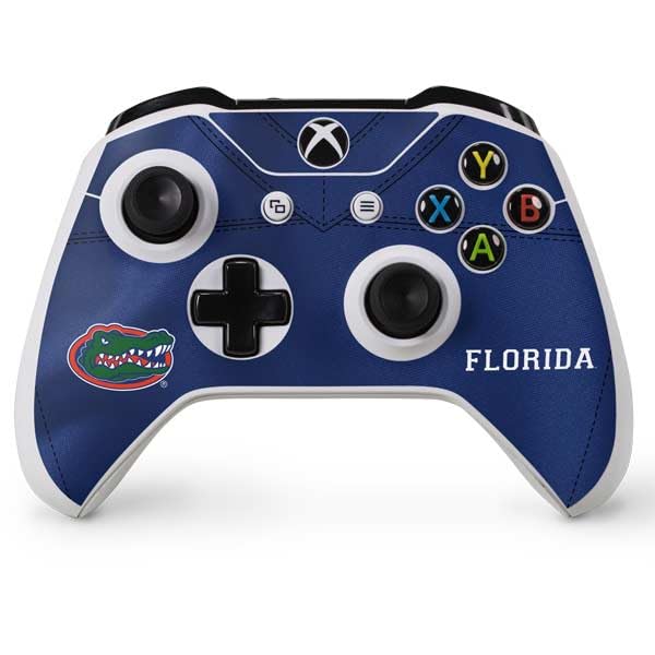 Skinit Decal Gaming Skin Compatible with Xbox One S Controller - Officially Licensed University of Florida Blue Jersey Design