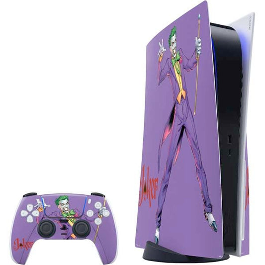 Skinit Decal Gaming Skin Compatible with PS5 Bundle - Officially Licensed DC Comics The Joker Surprise - The Joker Design