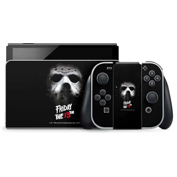 Skinit Decal Gaming Skin Compatible with Nintendo Switch OLED (2021) - Officially Licensed Warner Bros Friday The 13th Jason Voorhees Design