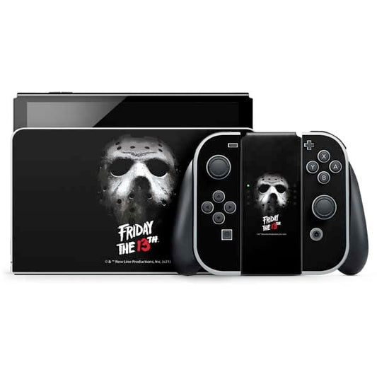 Skinit Decal Gaming Skin Compatible with Nintendo Switch OLED (2021) - Officially Licensed Warner Bros Friday The 13th Jason Voorhees Design