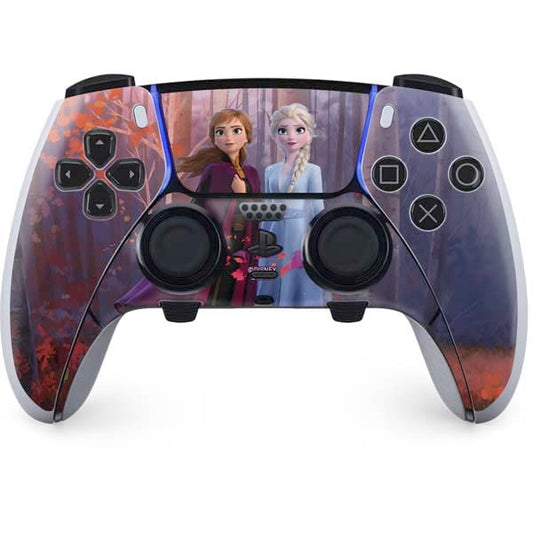 Skinit Decal Gaming Skin Compatible with PS5 DualSense Edge Pro Controller - Officially Licensed Disney Frozen II Anna and Elsa Design