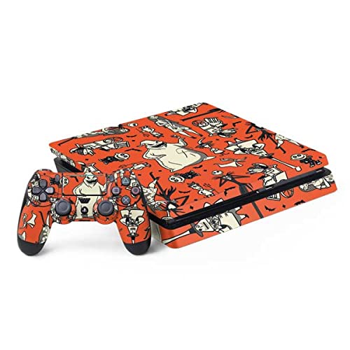 Skinit Decal Gaming Skin Compatible with PS4 Slim Bundle - Officially Licensed Disney The Nightmare Before Christmas Character Pattern Print Design
