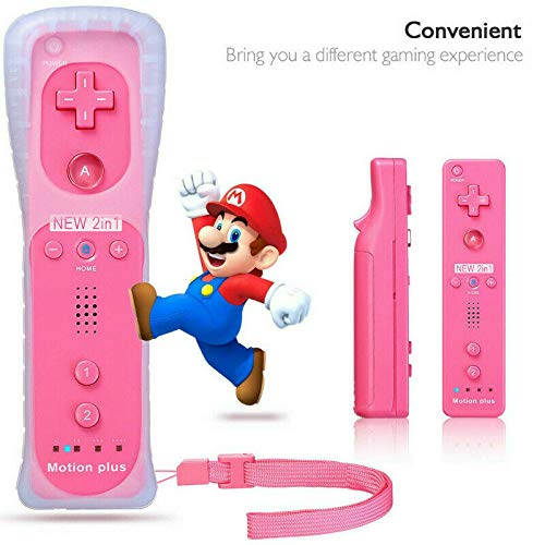 ChamZA Wireless Remote Controller Gamepad for Wii/Wii U - Motion Plus, Pink, Model KLH00159