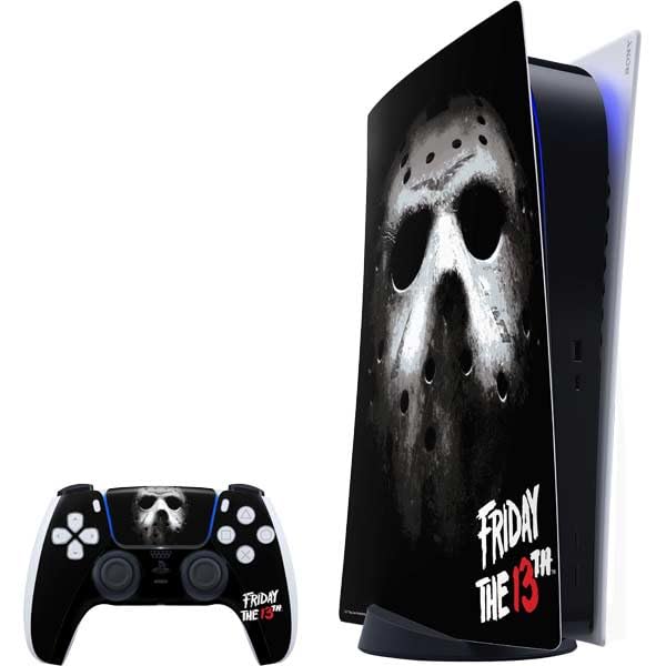 Skinit Decal Gaming Skin Compatible with PS5 Bundle - Officially Licensed Warner Bros Friday The 13th Jason Voorhees Design