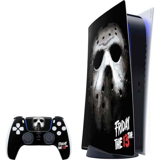 Skinit Decal Gaming Skin Compatible with PS5 Bundle - Officially Licensed Warner Bros Friday The 13th Jason Voorhees Design