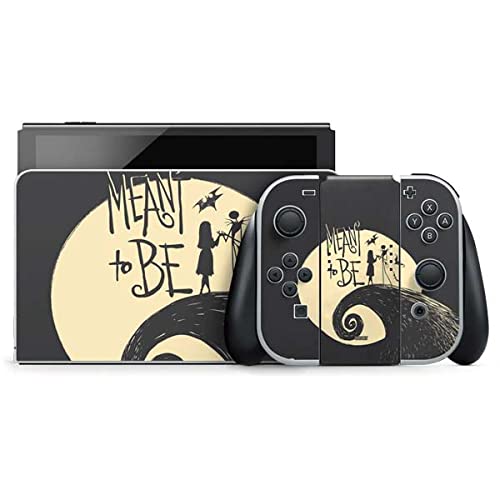 Skinit Decal Gaming Skin Compatible with Nintendo Switch OLED (2021) - Officially Licensed character-themed The Nightmare Before Christmas Jack and Sally Meant to Be Design