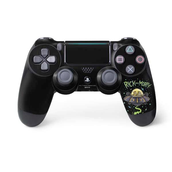 Skinit Decal Gaming Skin Compatible with PS4 Pro/Slim Controller - Officially Licensed Adult Swim Rick and Morty Spaceship Design