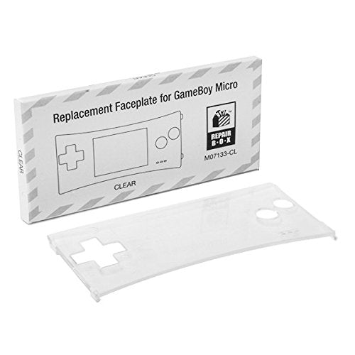RepairBox Game Boy Micro Replacement Faceplate - Clear Color, Model M07133-CL