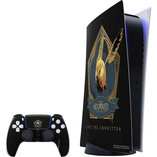 Skinit Decal Gaming Skin Compatible with PS5 Digital Edition Bundle - Officially Licensed Wizarding World Hogwarts Legacy Golden Snitch Design
