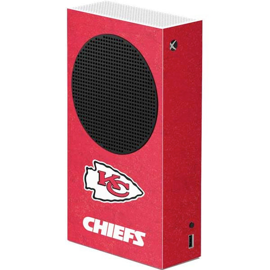 Skinit Decal Gaming Skin Compatible with Xbox Series S Console - Officially Licensed NFL Kansas City leaders Distressed Design