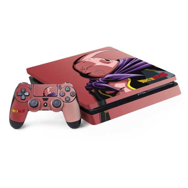 Skinit Decal Gaming Skin Compatible with PS4 Slim Bundle - Officially Licensed Dragon Ball Z Majin Buu Portrait Design