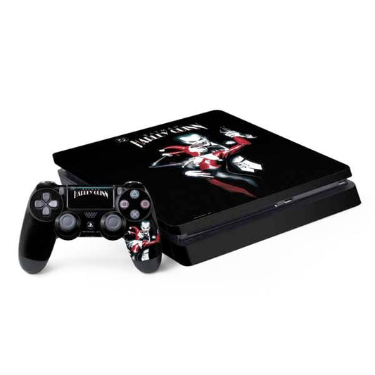 Skinit Decal Gaming Skin Compatible with PS4 Slim Bundle - Officially Licensed DC Comics The Joker Batman: Harley Quinn Cover #1 Art by Alex Ross. Piece Also Known as Tango with Evil Design