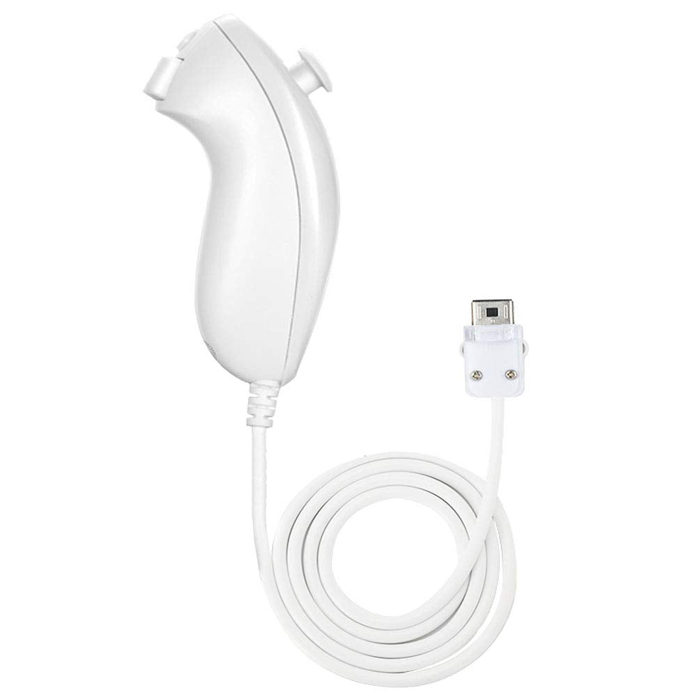 NC Nunchuck Controller Joystick Gamepad Replacement for Wii & Wii U - White (1PCS)